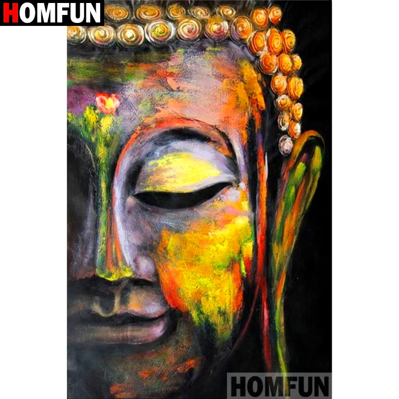 

Алмазная 5D картина HOMFUN «религиозный Будда», вышивка крестиком из квадратных/круглых страз, домашний декор, A18908