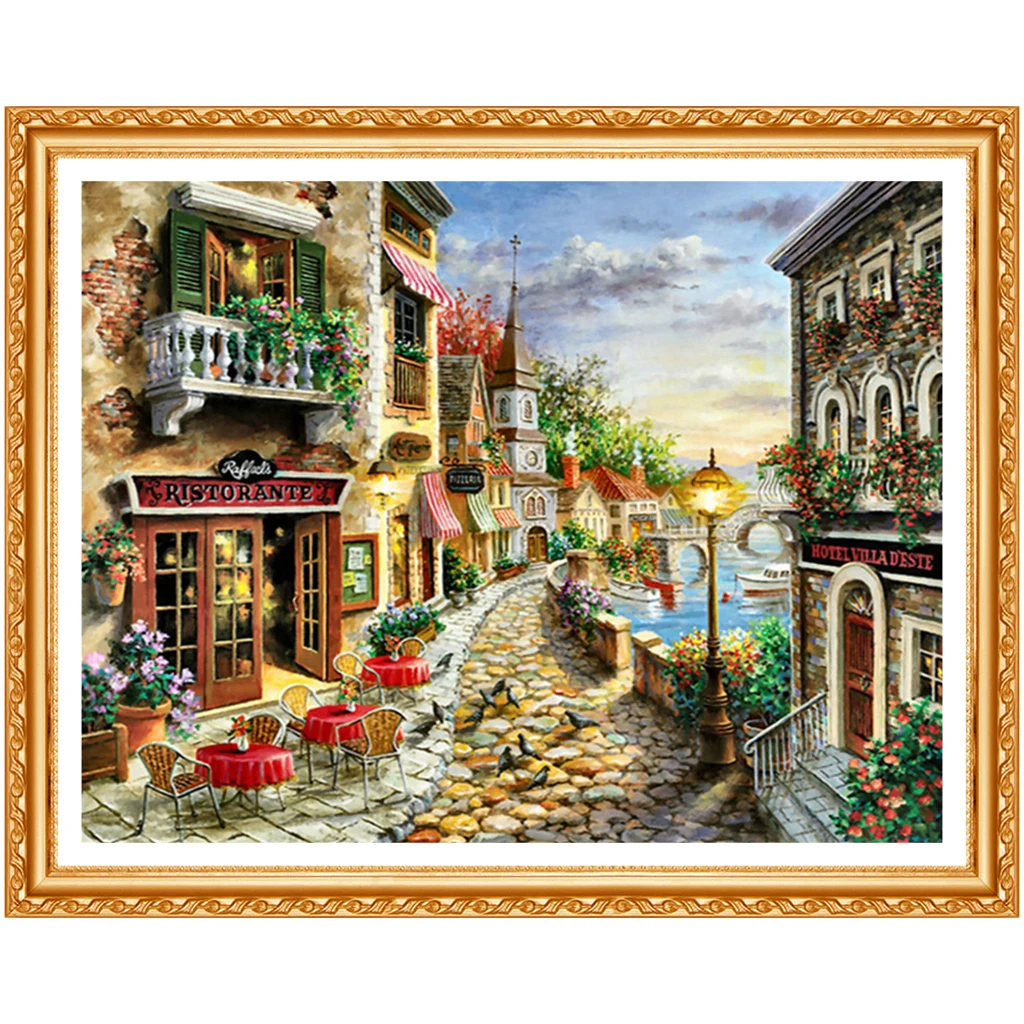 Ремесло рукоделие сделай сам алмазная живопись с изображением городского