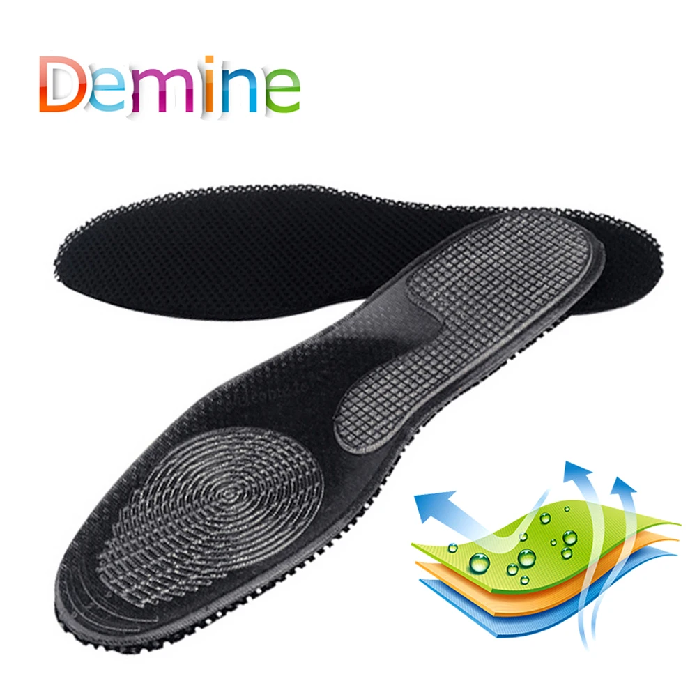 

Demine Sport Insoles Breathable Shock Absorption Lightweight Deodorization Shoes Soles Cushion Pads for Women Men Casual Inserts
