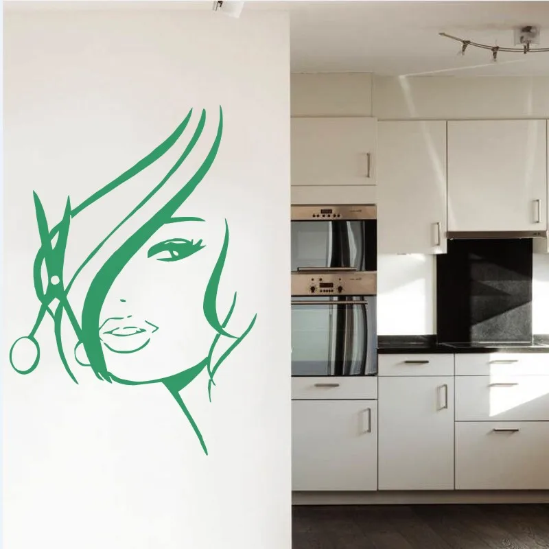 Парикмахерская Салон девушка виниловые обои Бесплатная доставка на дом