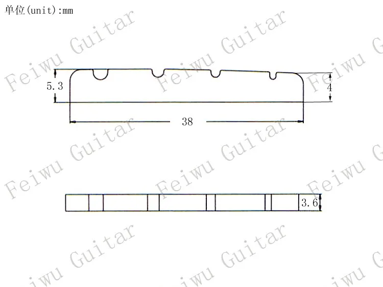 2 шт. Пластиковые 4 струнные Электрические бас-гитары гайки 38x3 6x5 3-4 мм A029B/4-черный и