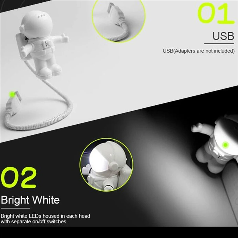 USB астронавт лунный светильник светодиодный ночник Астрос USB ночной Светильник s сенсорный светильник креативный USB книжный светильник s компьютерный Настольный светильник