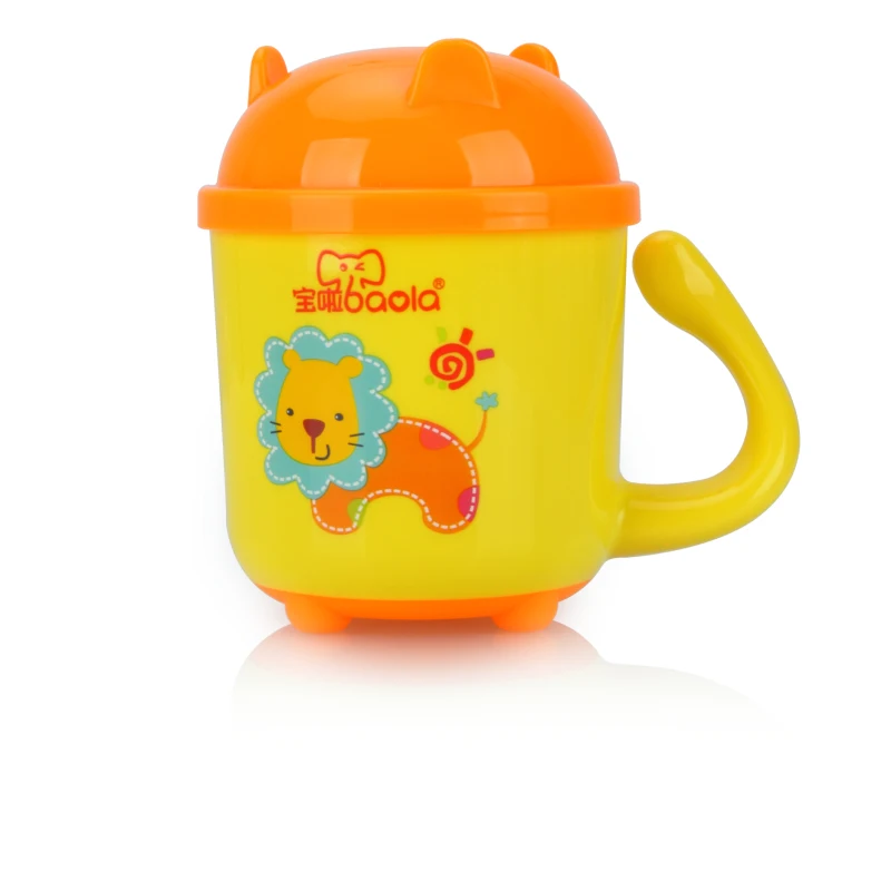 Детская обучающая чашка для питья с крышкой съемная кружка кормления из