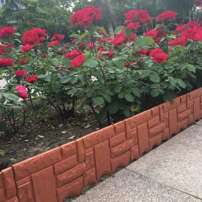 Garden Brick Cement Fence Cement Stone Mold Concrete Flower Courtyard Lawn Mould Maker P7Ding