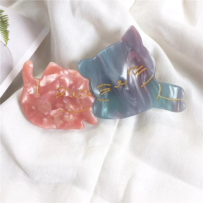 Взрослых заклинание кошка Hairpins20pcs мультфильм кошка дети заколки для волос женские головные уборы милые девушки Ацетатный лист заколки для волос