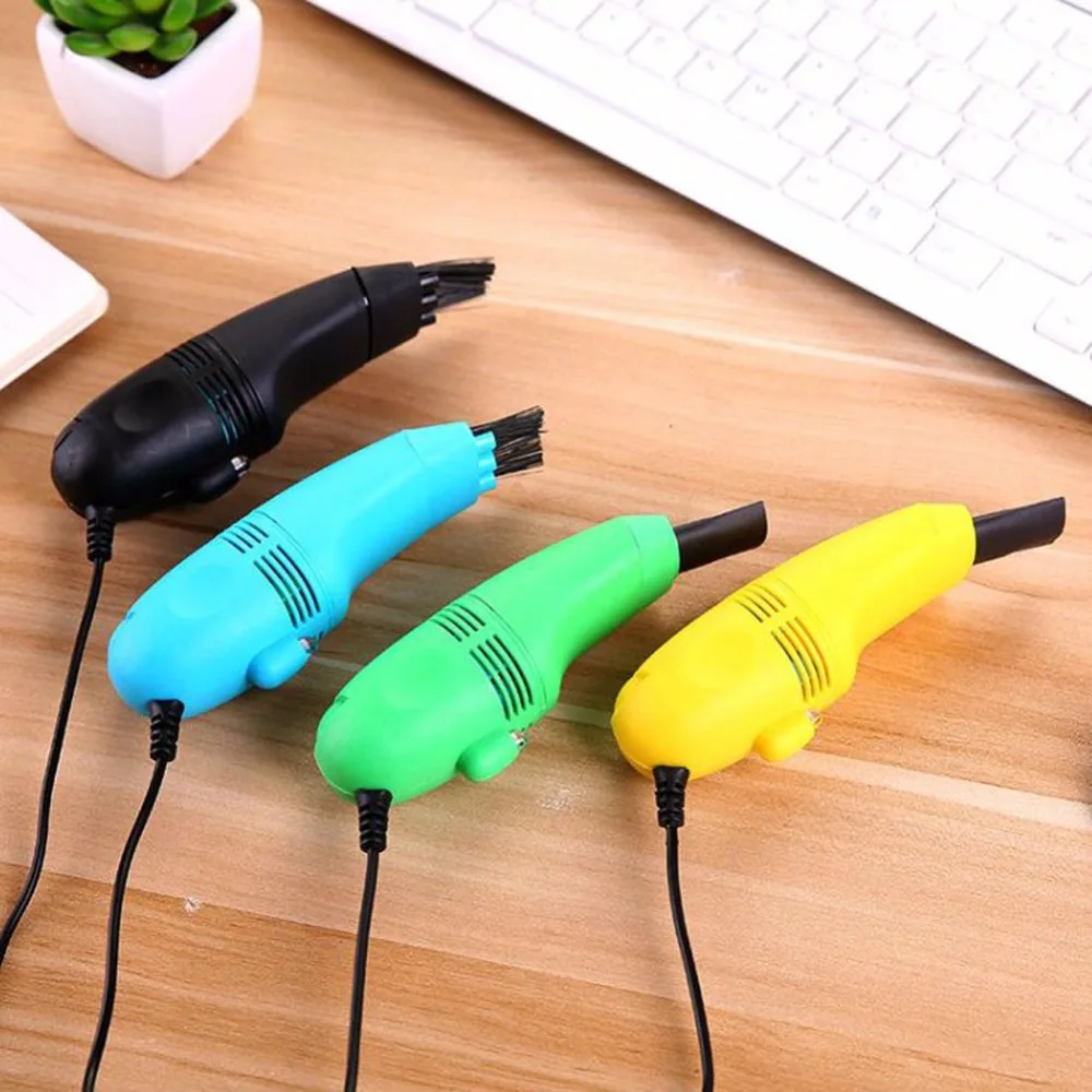 Портативный мини-пылесос USB с щеткой для компьютера офиса и клавиатуры 1 шт. |
