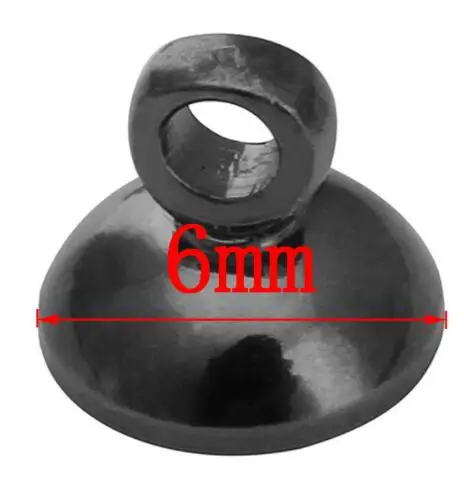 6mm gunblack 100 шт./лот, золото, серебро, черный цвет, медь, жемчуг, разъемы для основания кулона, крышка под ключ, подходит для 6 мм, 8 мм, бусины для женщин, сделай сам, ювелирное изделие - Цвет: 6mm gunblack