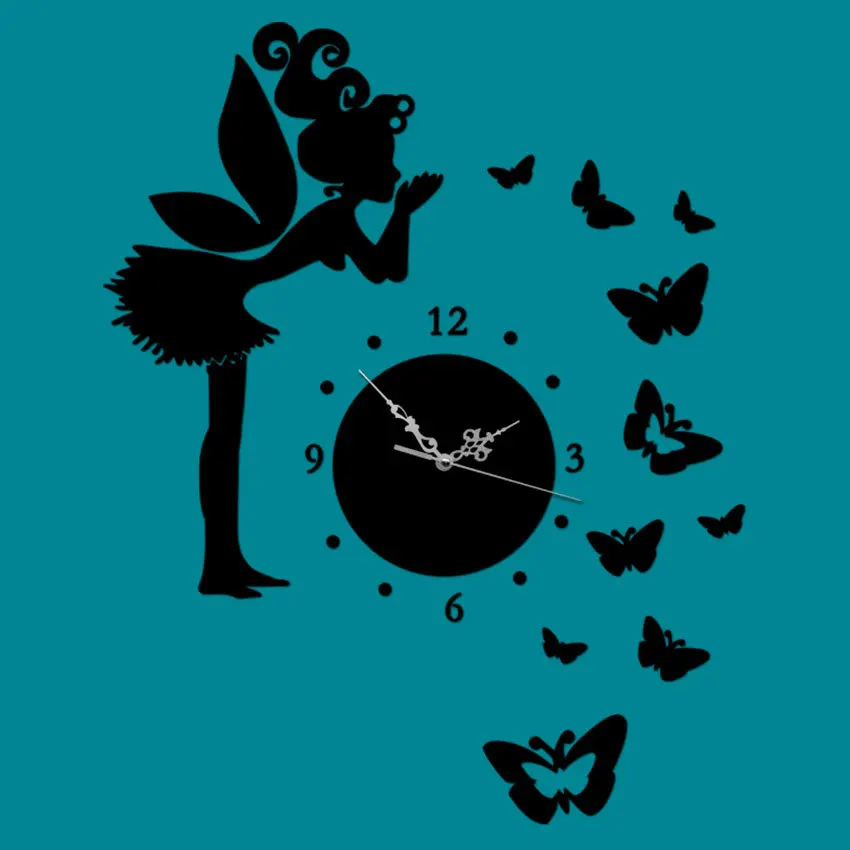 3D Акриловые Зеркало Часы Гостиная Настенные Наклейки DIY Стерео Стены Стикеры