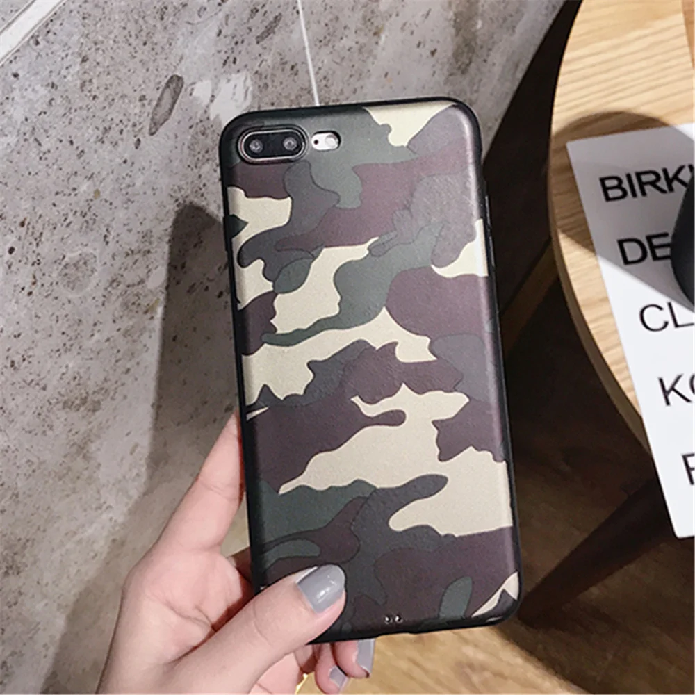 Модный военный Камуфляжный армейский чехол для телефона iphone X 6 6S 7 8 5 5S SE plus Ретро