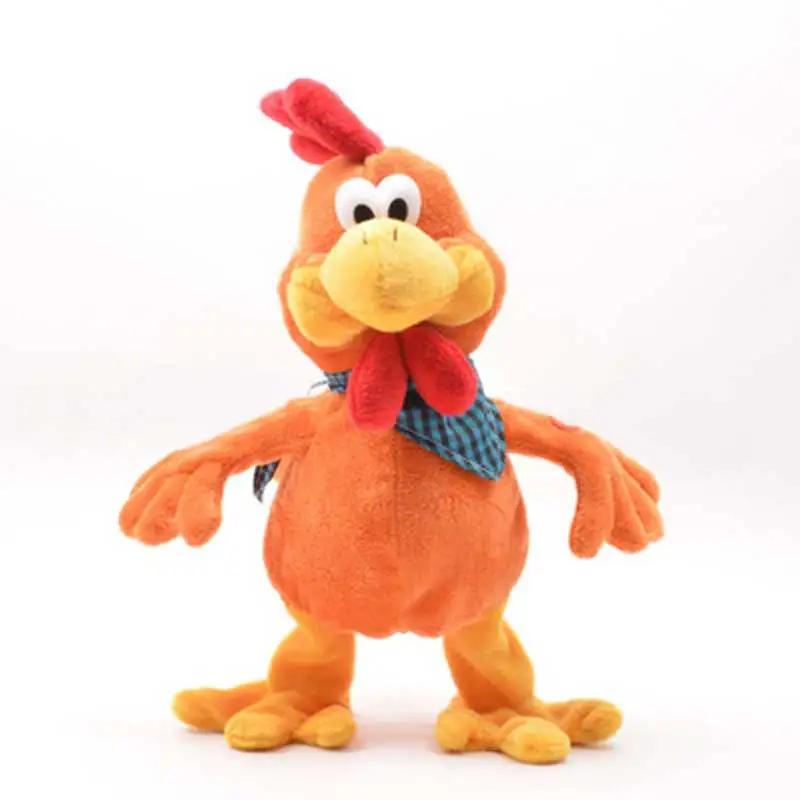 Robot Chicken Interactive Funny Rooster Toys Electronic Chicken Pet With Sound Music Dance Plush Toys For Children Birthday Gift