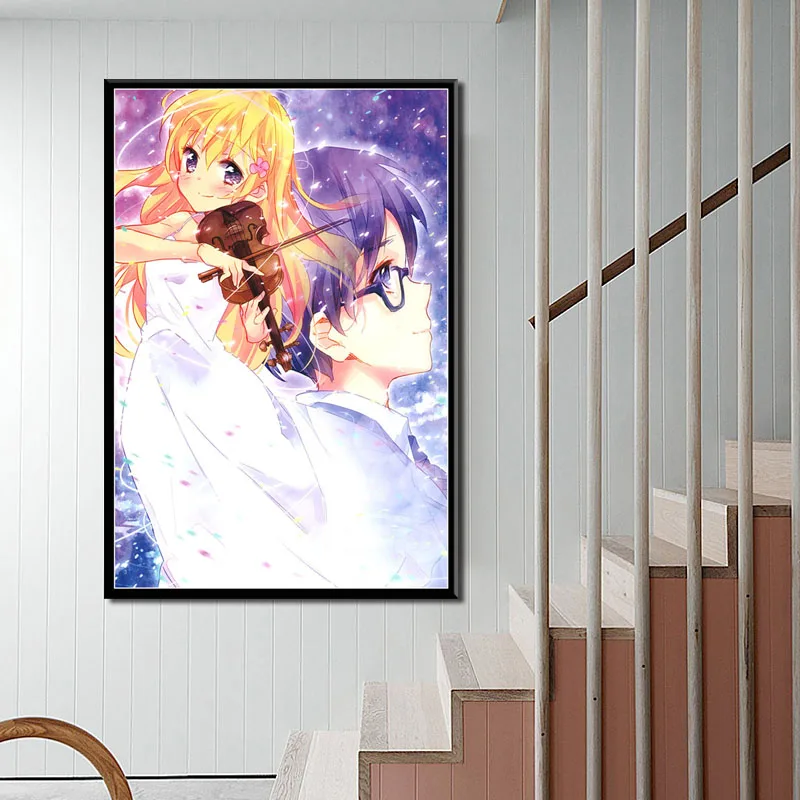P749 Your Lie in April Hot Japan Anime Art Painting Silk Canvas Poster Wall Home Decor | Дом и сад