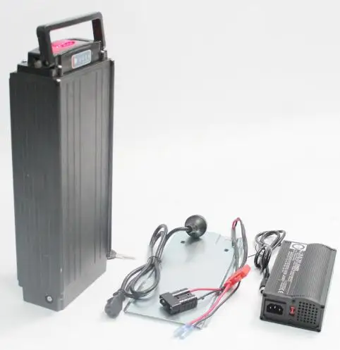 Задняя несущая батарея чехол + BMS для 48V 30AH 54 6 V 5A быстрое зарядное устройство с RCA