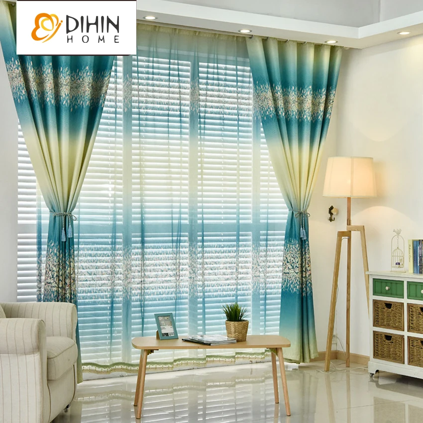 DIHIN Экологичный Пастырской Печатных Шторы Ткань Занавески Для Кухня Спальня