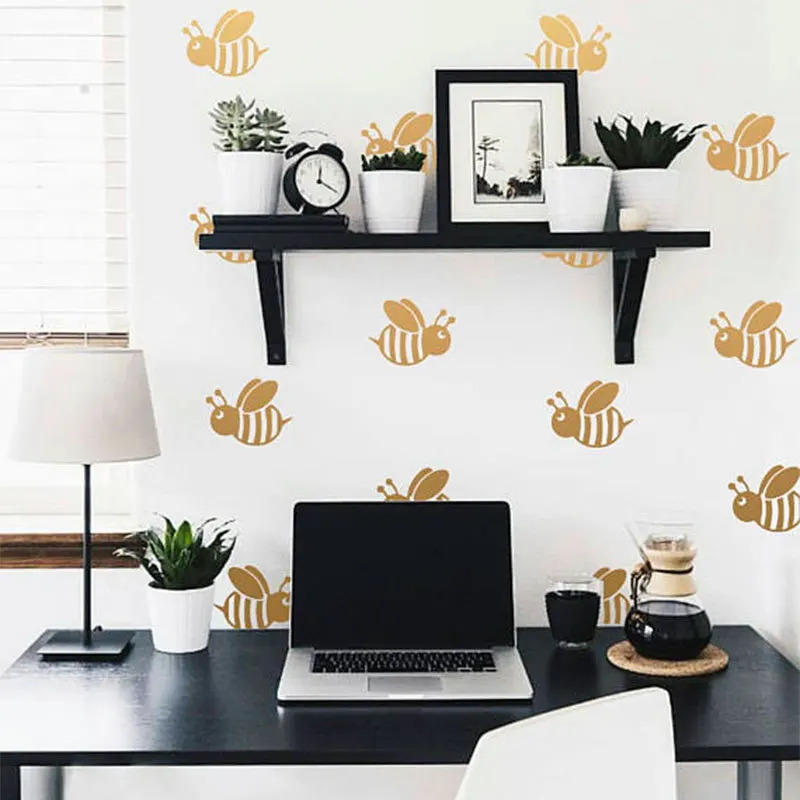 

Honey Bee Wall Sticker For Kids Room Bedroom Livingroom Home Decorative Fashion Nursery Home Decor Art Wallpaper