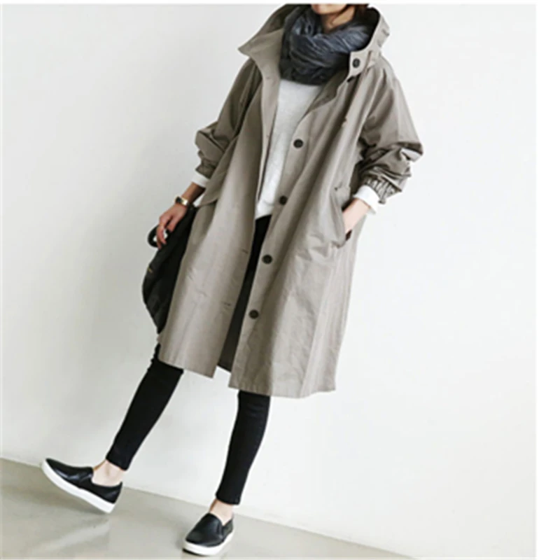 Новинка весна-осень 2018 модная женская ветровка в британском стиле свободное