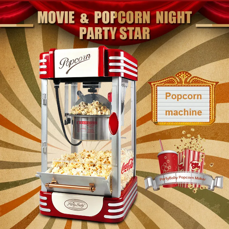 220V Popcorn Machine Corn Popper Self-motion | Бытовая техника