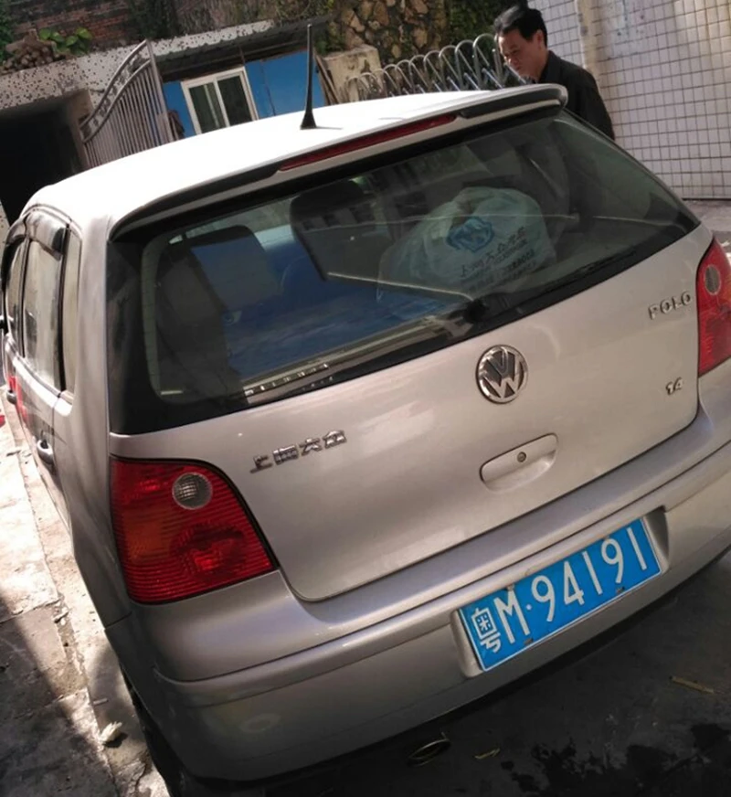 Использование для VW polo спойлер 2004-2009 поло спойлер Высокое качество ABS Материал живопись цвет для volkswagen спойлер