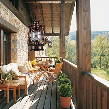 Американский античный кантри керосиновый светильник светодиодный винтажный