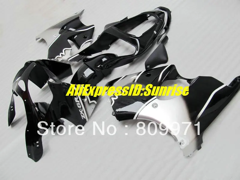 Серебристо черный обтекатель комплект для KAWASAKI Ninja ZX6R 636 2000 2001 2002 ZX 6R 00 01 02 литьевая