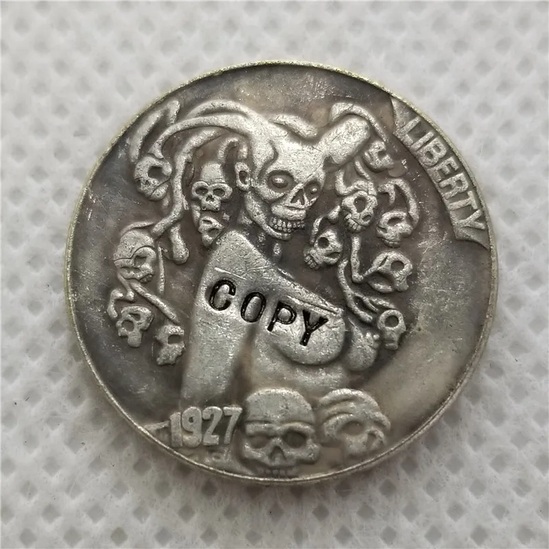 Хобо Никель Coin_Type # 40_1927 D с гравировкой в виде американского бизона из никеля