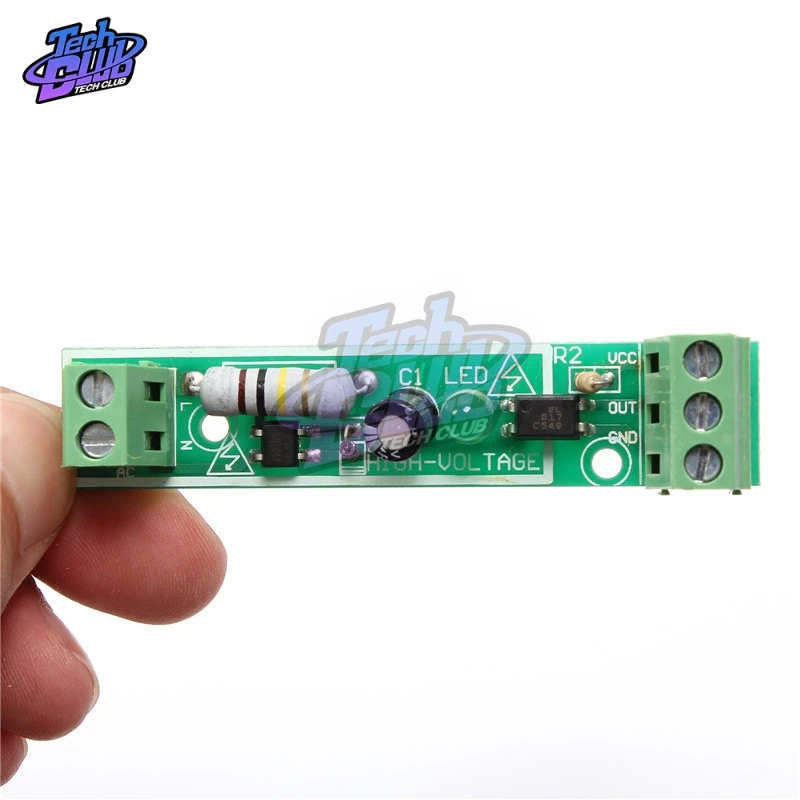 1-Bit AC 220V Optocoupler изоляционный модуль обнаружения напряжения Адаптивная плата 3-5V