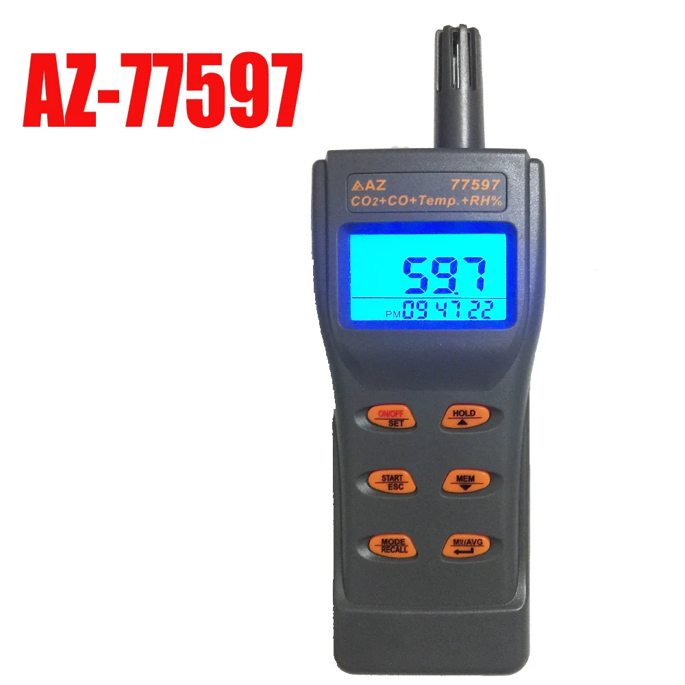 

AZ77597 carbon dioxide detector CO2 CO Detector Tester 2in1 Gas detector Toxic gas analyzer Instrumentation