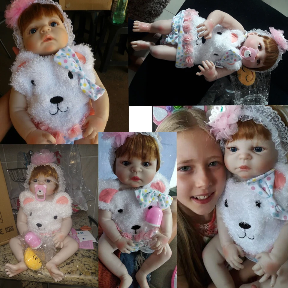 KEIUMI 23 ''модные силиконовые куклы Reborn Baby, полностью виниловые реалистичные моющиеся куклы Reborn baby girl для детей, подарки на день рождения, кукла