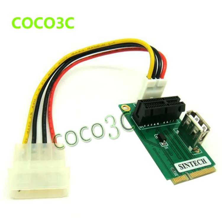 Мини PCIe к PCI-e Слоты адаптер PCI express 1x riser card тестовый инструмент для звуковой карты сетевая карта Видеокарта