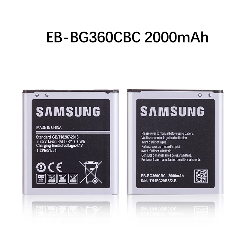 Оригинальная батарея для SAMSUNG Galaxy Core основная G360 G361F G361H G360H EB-BG360CBC 2000mAh полная