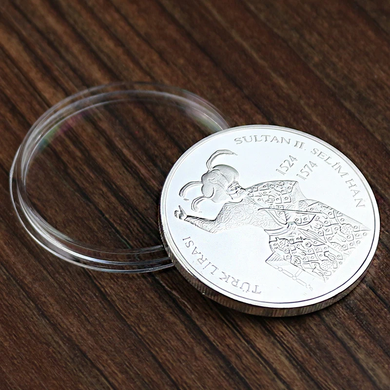 Турецкая Республика Селим II король Серебряная Памятная монета сувенир