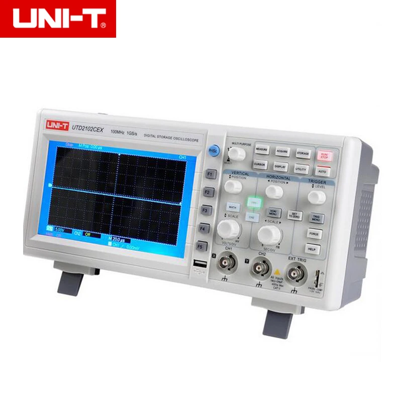 

UNI-T UTD2102CEX 1GSa Digital Storage Oscilloscope 7" LCD 800*480 100MHz 2Channels USB OTG interface