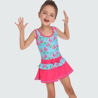 baby girls swimsuits cute flamingos one pieces swimwear hot spring children beach swim skirt suits kids bathing suits for girls