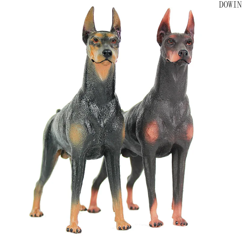 

Big Dog Animal Simulation Doberman dog Action Figures Pvc Cute Pet Model Toys