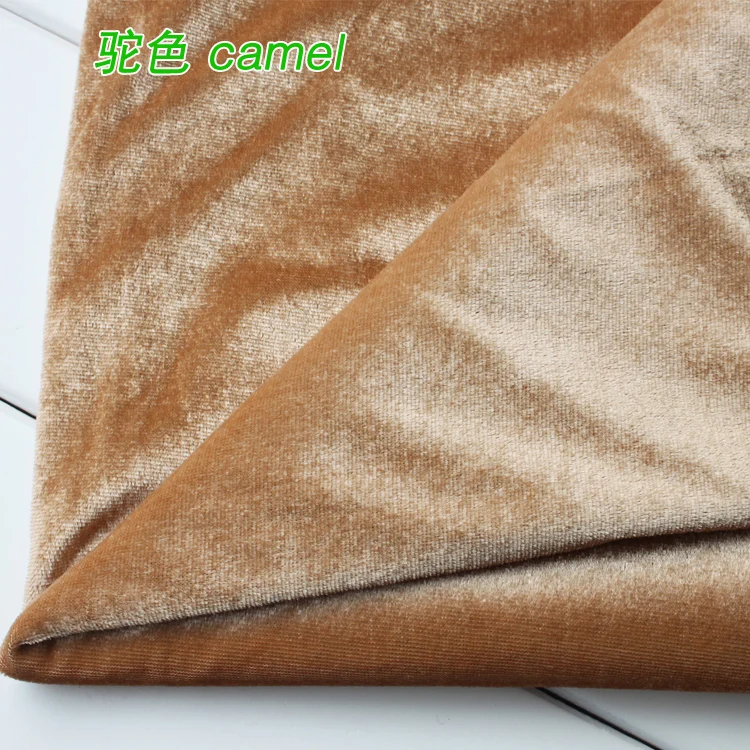 Верблюжья шелковая Бархатная ткань велюровая для стола покрытие занавеска