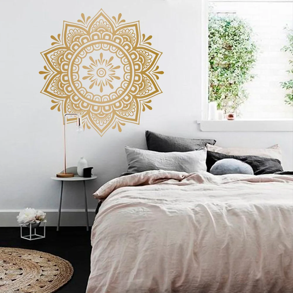 Мандала DIY Настенная Наклейка для спальни прикроватный Декор Бохо настенные
