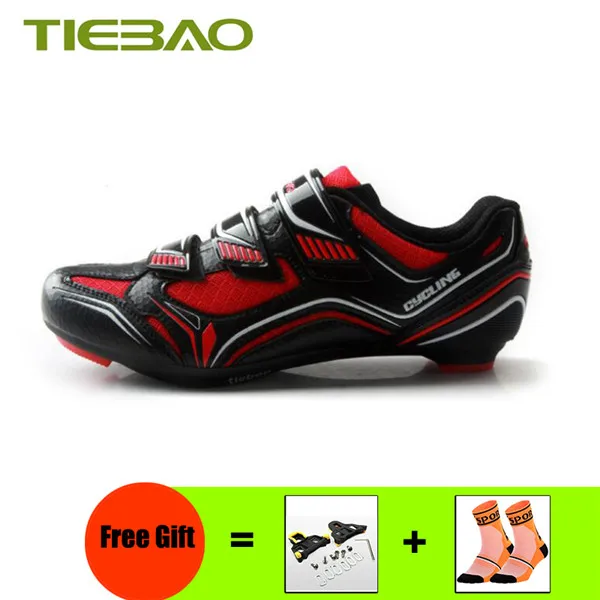 Cleats with 1522 R Tiebao/Обувь для велоспорта; sapatilha ciclismo; коллекция года; Мужская дышащая обувь для езды на велосипеде; обувь для педалей; самоблокирующиеся кроссовки для езды на велосипеде - Цвет: Cleats with 1522 R