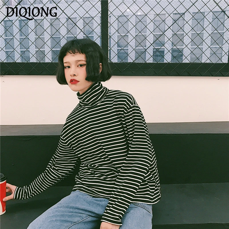 Diqiong 2018 ulzzang harajuku рубашка Женская топы Корейская Весенняя женская одежда Зимняя