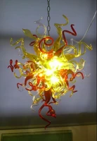 mini design hand blown colored glass art chandelier