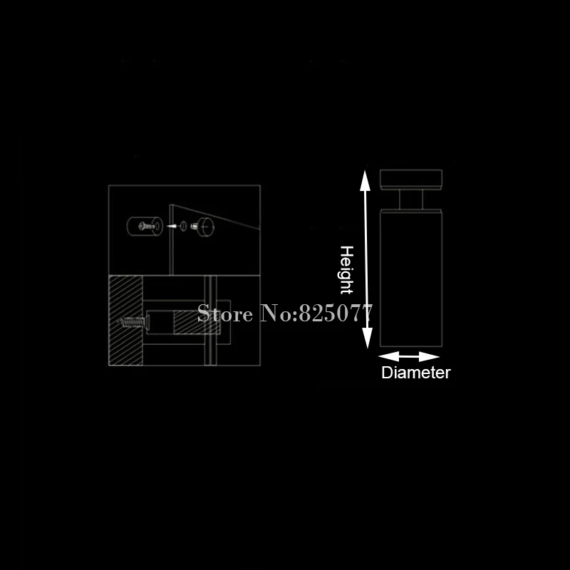 19*50 мм крепеж из нержавеющей стали Реклама Стекло противостояние полый Винт