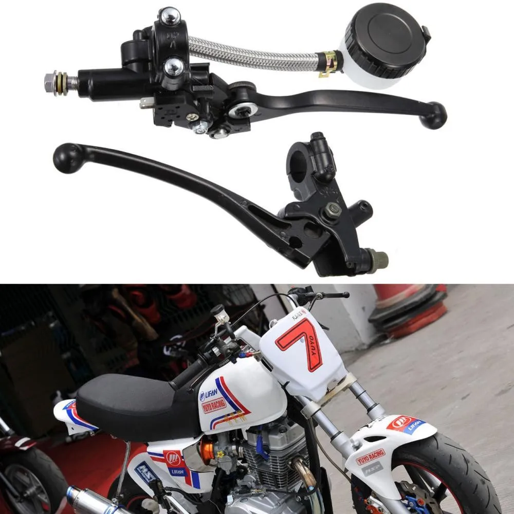 

Pair 7/8" Motorcycle Handlebar Hydraulic Brake Master Cylinder & Clutch Lever Sport Street bike Scooter Dirt Bike