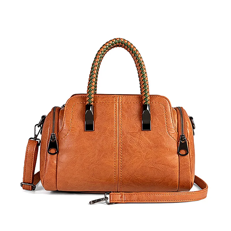 Женская сумка из натуральной кожи Boston в европейском стиле простая модная