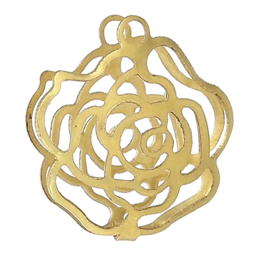 DoreenBeads Brass Spiral Bead Cages Pendants Flower Tone Blank 13.0mm( 4/8&quot) x 11.0mm( 3/8&quot) 4 PCs Hot new | Украшения и