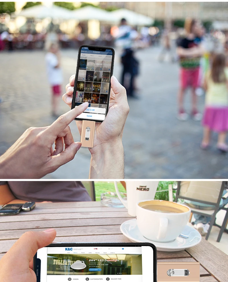 Usb флешка Otg BRU 3в1, 8 ГБ, 16 ГБ, 32 ГБ, 64 ГБ, 128 ГБ, 256 ГБ, для Iphone, Ipad, телефона, планшета, lightning, android, флеш-накопитель, Usb флешки