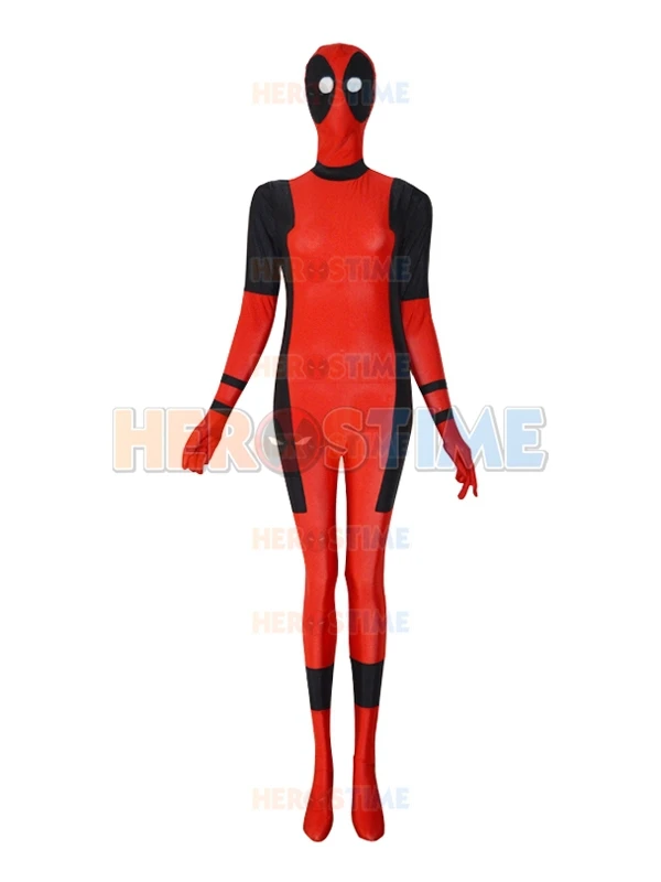 Бесплатная доставка Женский стиль глаза Дэдпул супергерой костюм самый
