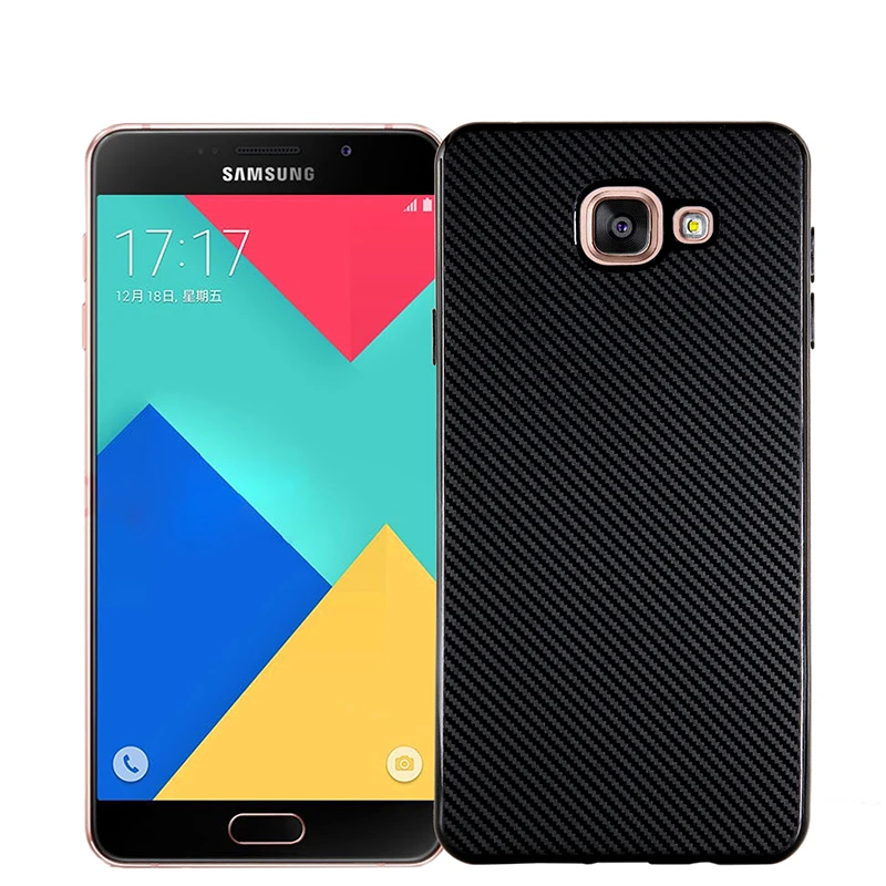 Carbon fiber silicone case for samsung galaxy a5 2016 SM-A510F/ds funda coque hoesje soft tpu cover kryt tok etui carcasa kilif |