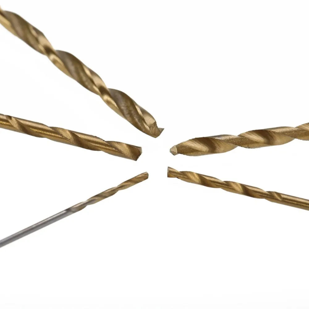 50 шт. HSS сверла с титановым покрытием высокоскоростные стальные набор