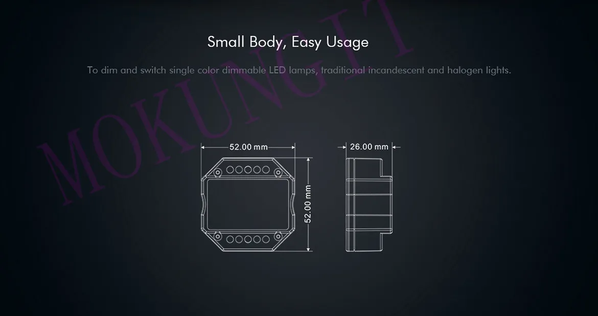 1CH* 1A RF+ Push AC фазовый диммер S1-B контроллер светодиодный симисторный диммер контроллер 2,4 ГГц RF беспроводной пульт дистанционного управления 1A кнопочный диммер
