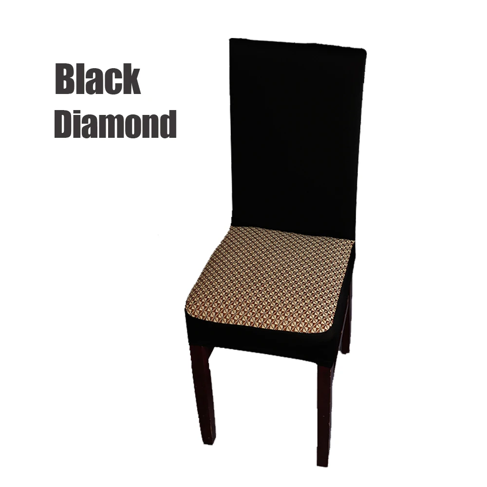 Black Diamond Новое поступление, 6 шт./партия, Southeastern Asia, эластичный спандекс, домашний стул, чехол с ковриком, подушка для сиденья для летней вечеринки - Цвет: Black Diamond