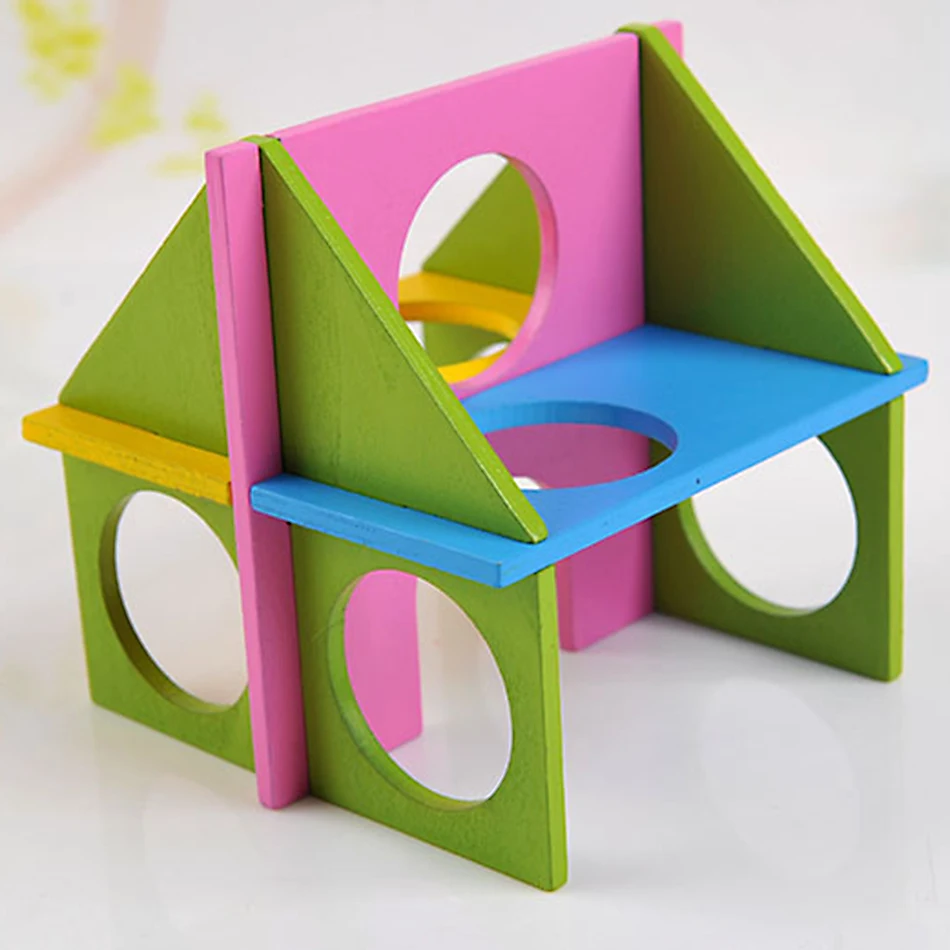 Забавный Деревянный хомяк тренажерный зал крыса мышь упражнения игровая