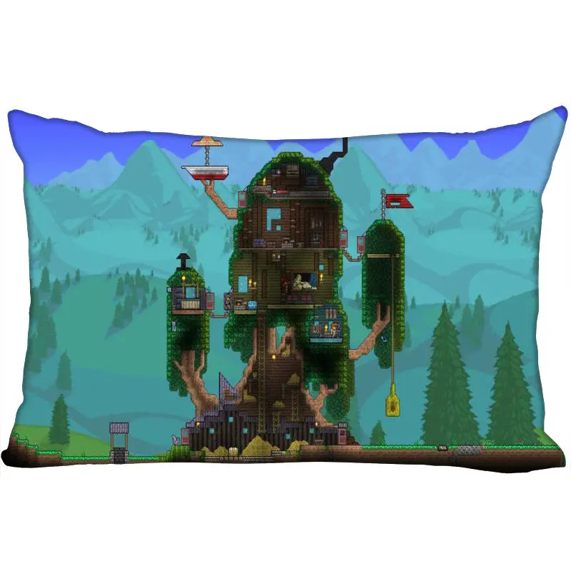 Pillow Case Пользовательские Terraria Новое поступление прямоугольные аниме Наволочки на молнии Пользовательские наволочки Свадебный Декоративный Рождественский подарок - Цвет: Pillow Case